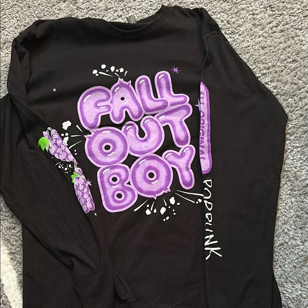 Fall out boy mania tour pop punk Long Sleeve Shirt - Black and Purple